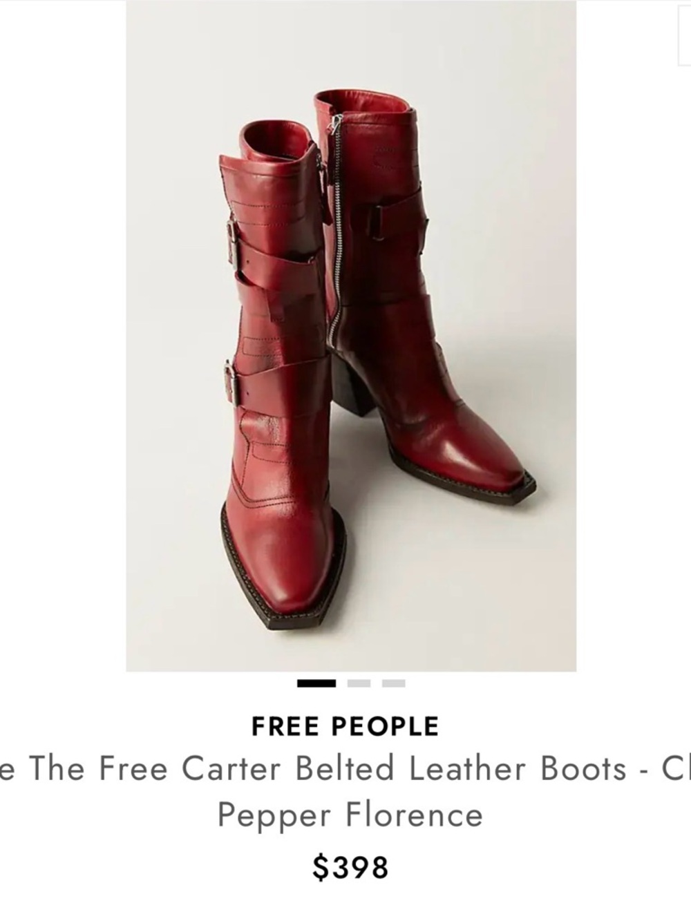 Free People leather - Carter belted boots - Picture 5 of 5